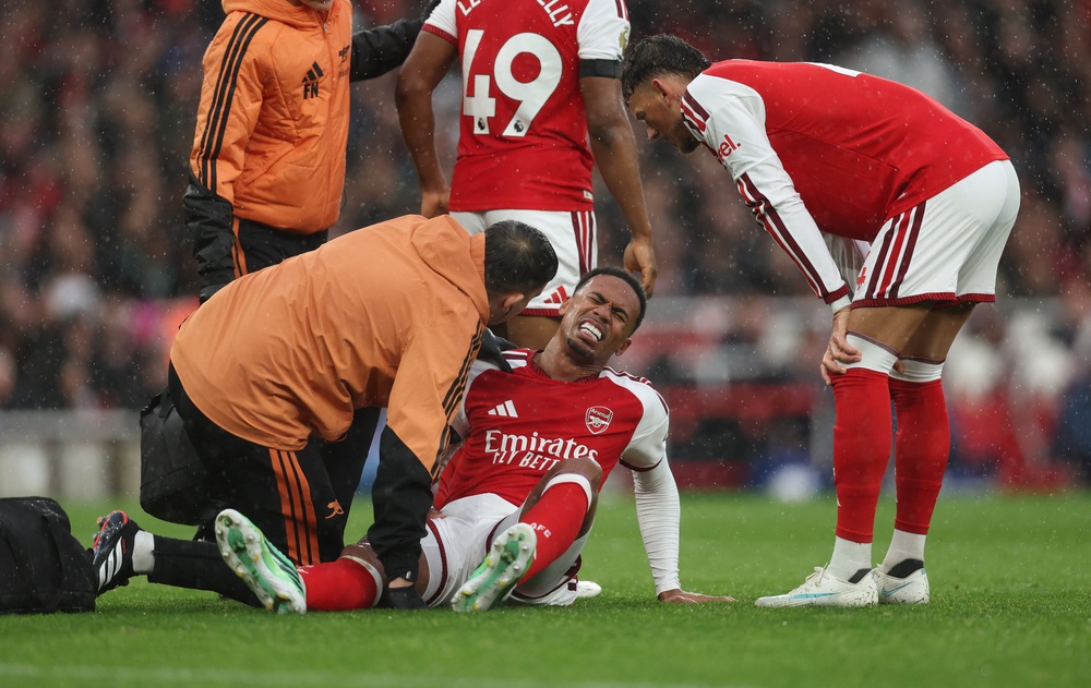 Gabriel gave Arsenal a scare in the second half (Reuters)