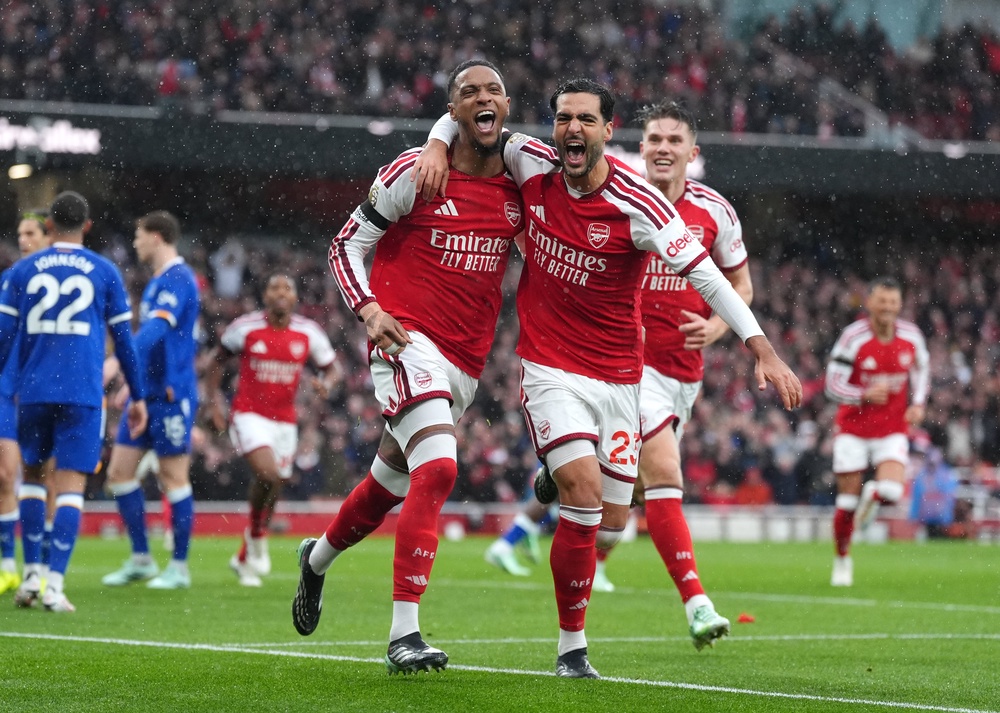 Ezri Konsa put Arsenal ahead (Adam Davy/PA)
