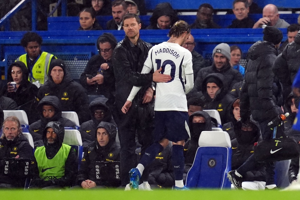 James Maddison went straight down the tunnel after being replaced (PA)