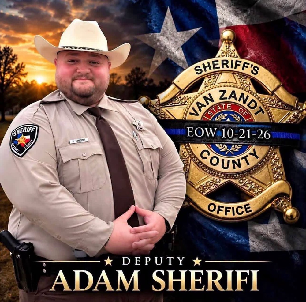 Texas deputy Adam' Sherifi was killed during a confrontation with Mi Van Nguyen in Van Zandt County. (Facebook)