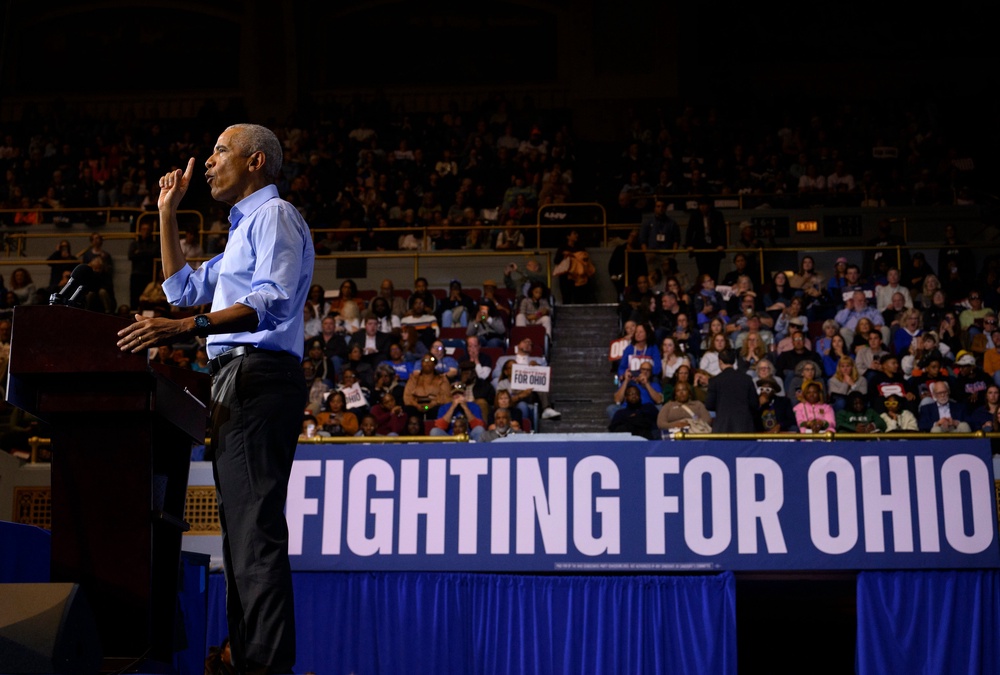 'They’re not serious people. And the problem is you end up having to pay the price for their lack of seriousness,” Obama said of the Trump administration while stumping for Democrats in Ohio Saturday (Getty Images)