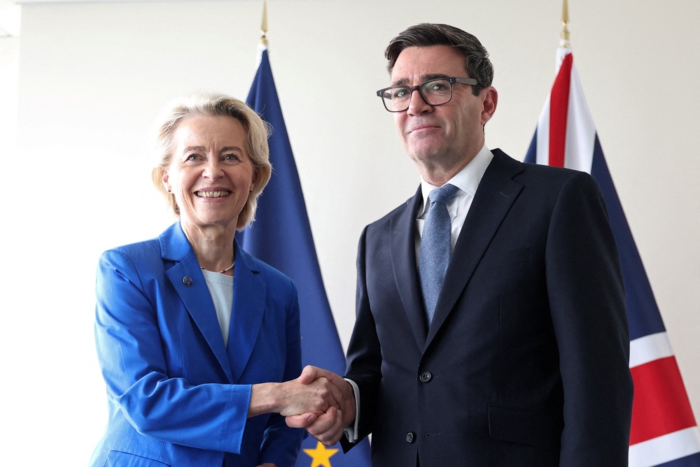 Prime minister Andy Burnham and European Commission president Ursula von der Leyen will meet again at a major UK-EU summit in November (PA)
