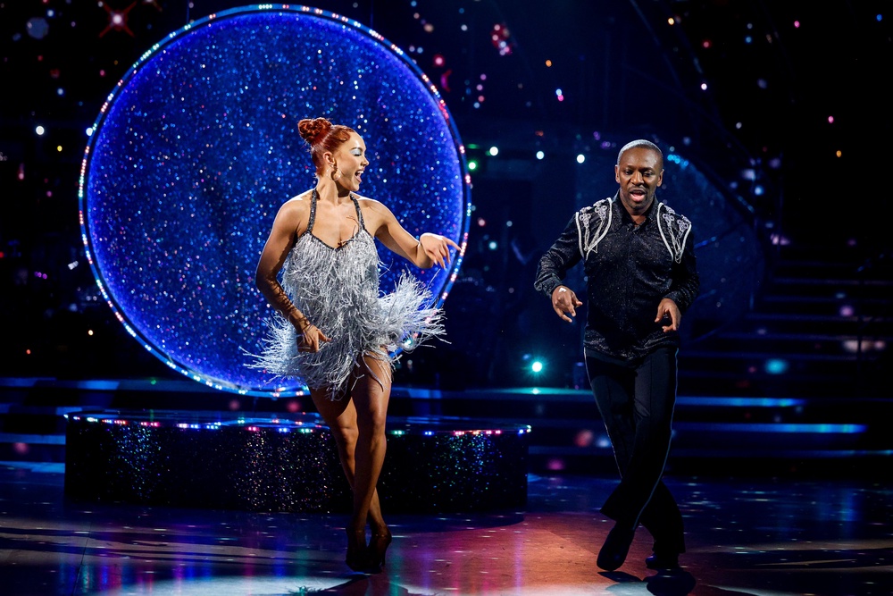 Shaun Wright-Phillips and Alexis Warr danced to ‘Faith’ by Stevie Wonder (BBC)