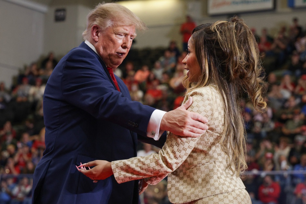 Trump campaigned with Nicki Minaj in Michigan Sunday, sparking speculation the rapper could be hired as Zacharia’s successor (Getty)