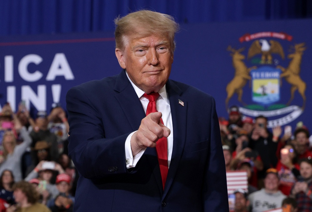 Trump also admitted during his speech that Americans are 'taking a hit' with high gas prices brought on by his war in Iran (Getty Images)