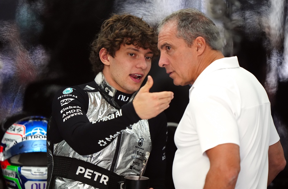 Antonelli hailed the support of father Marco (Bradley Collyer/PA) (PA Wire)