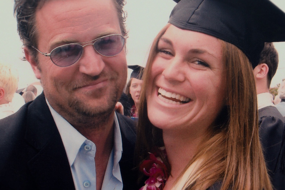Perry with his little sister Mia, who appears in ‘The One About Matthew Perry’ (Netflix)