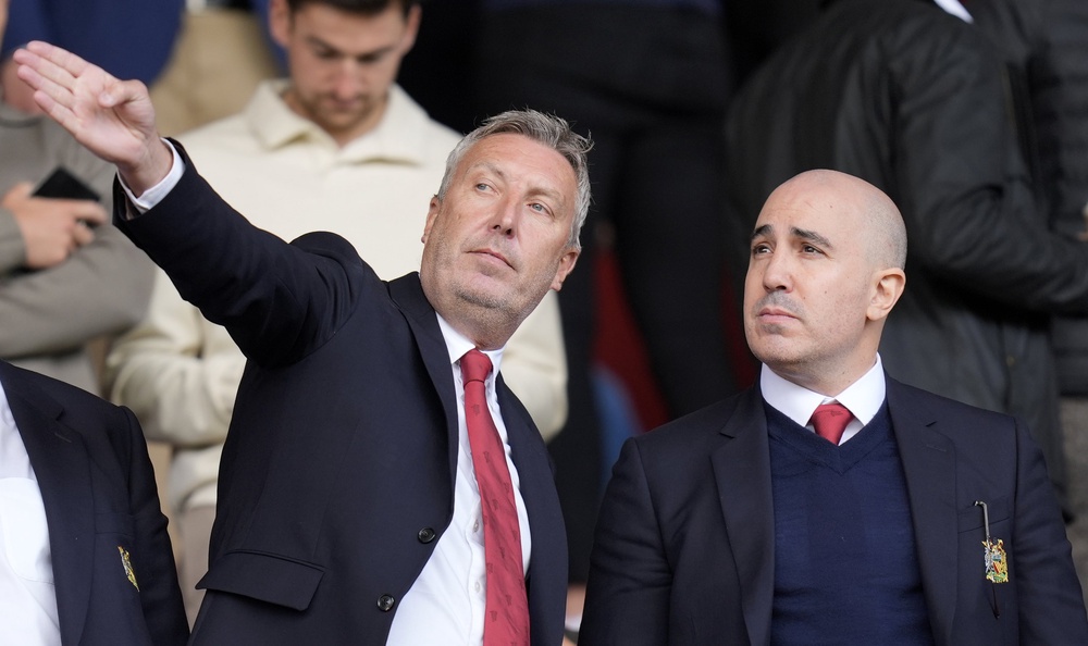 Man United director of football Jason Wilcox (left) and chief executive Omar Berrada (PA)
