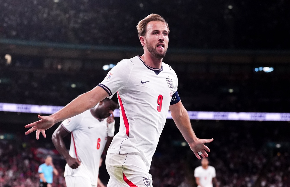Harry Kane said his triumph was for all his England team (PA)