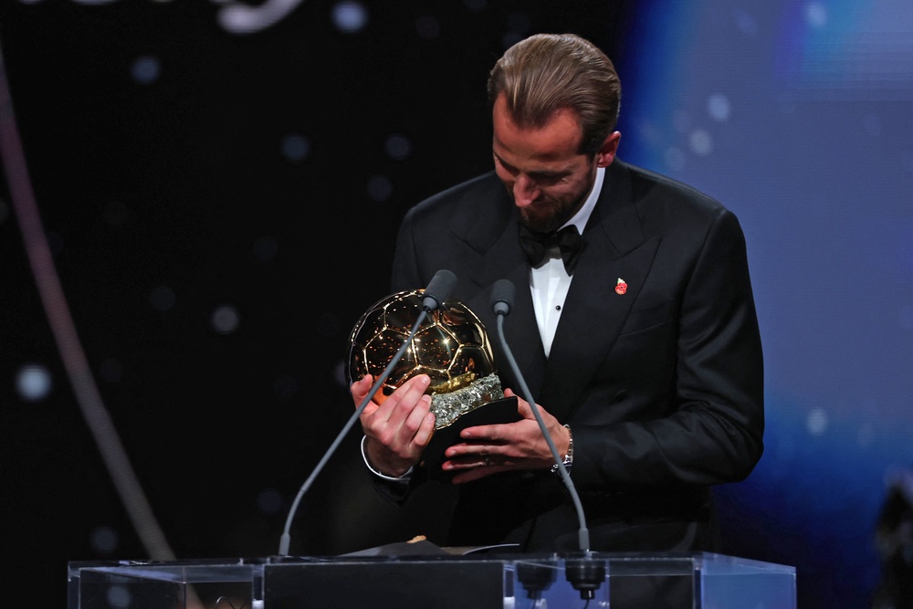 Kane won the 2026 Ballon d’Or on Monday (AFP/Getty)
