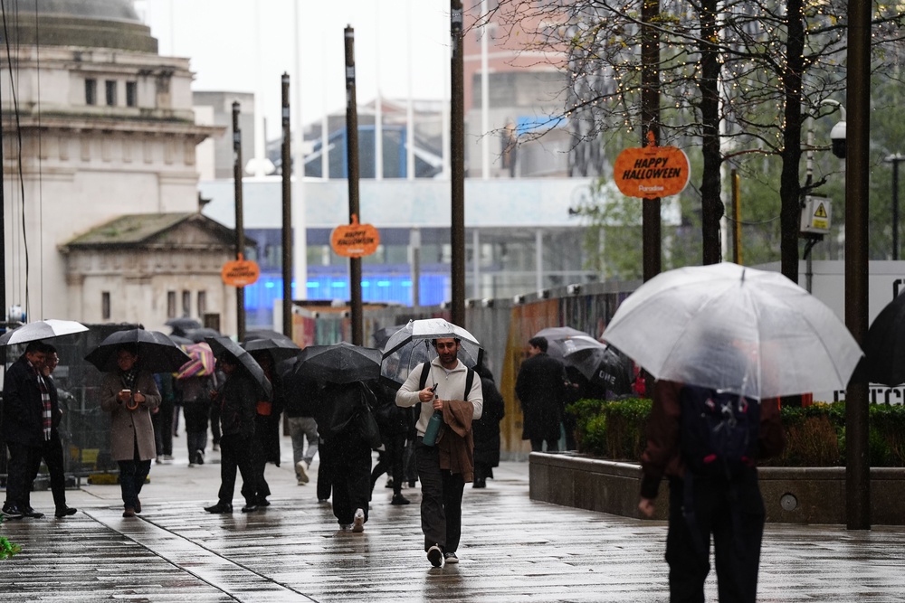 Sunny spells and showers will continue on Tuesday, with some heavy rain in western areas (Jacob King/PA) (PA Wire)
