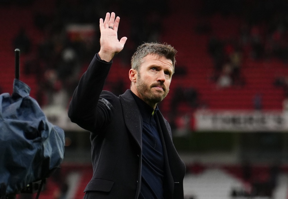 Carrick appeared to be waving farewell to the United fans after the Bournemouth debacle (PA)