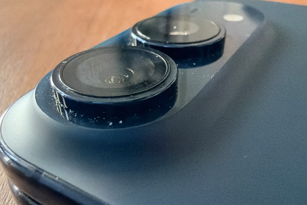 It's quite comfortable to hold it with your finger underneath the camera plateau (Alex Lee/The Independent)