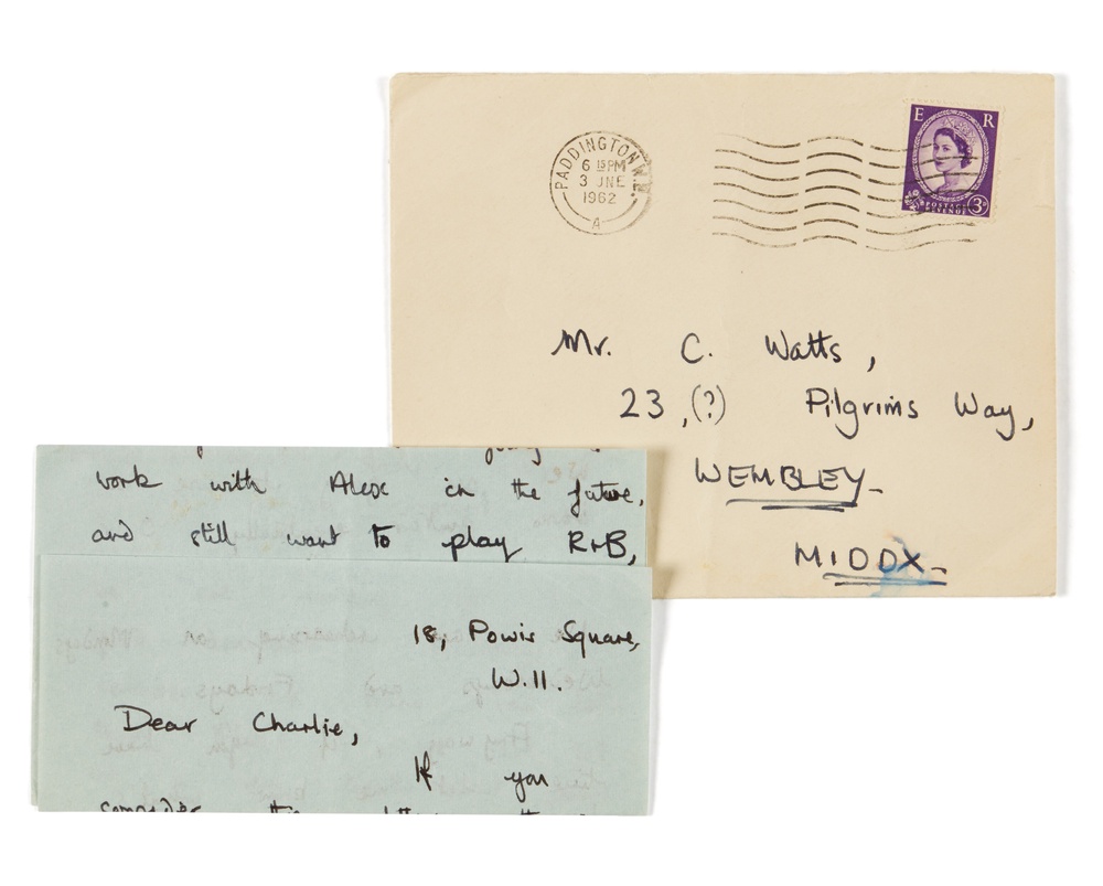 The letter along with the envelope it was mailed in, addressed to 