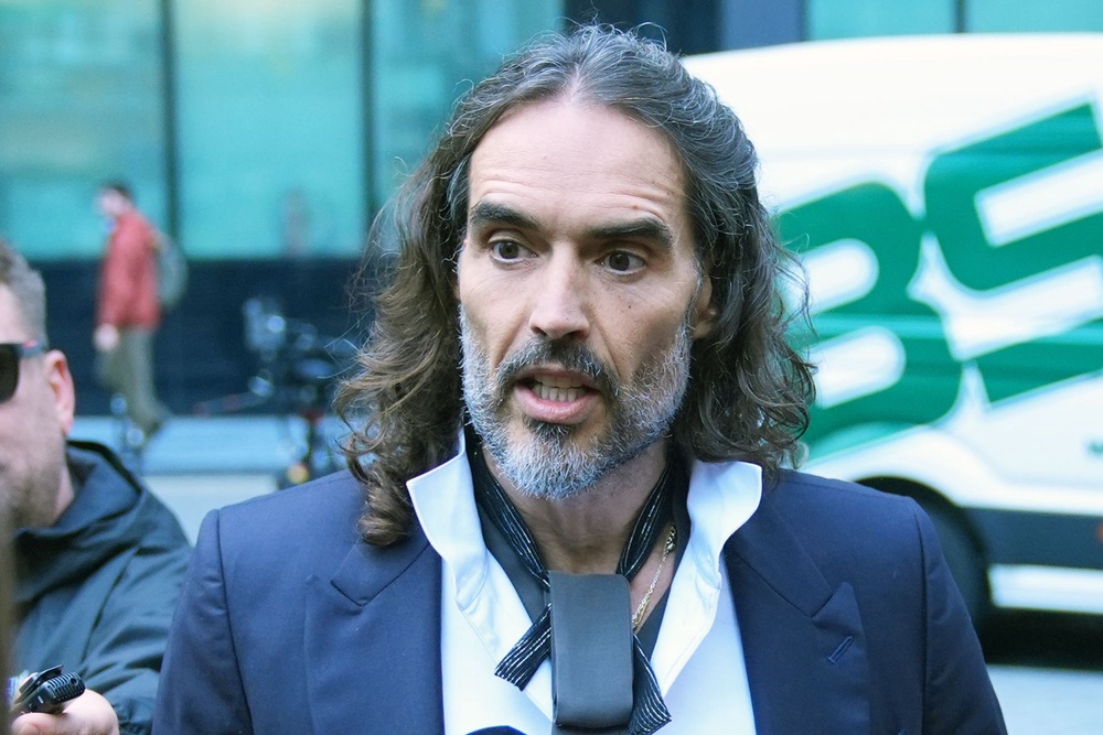 Russell Brand arriving at Southwark Crown Court (Yui Mok/PA) (PA Wire)