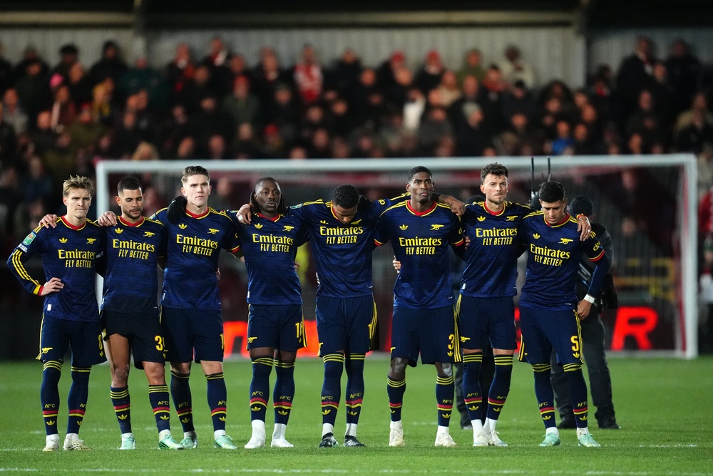 Arsenal lost 5-3 on penalties with Bruno Guimaraes missing the vital penalty (PA)