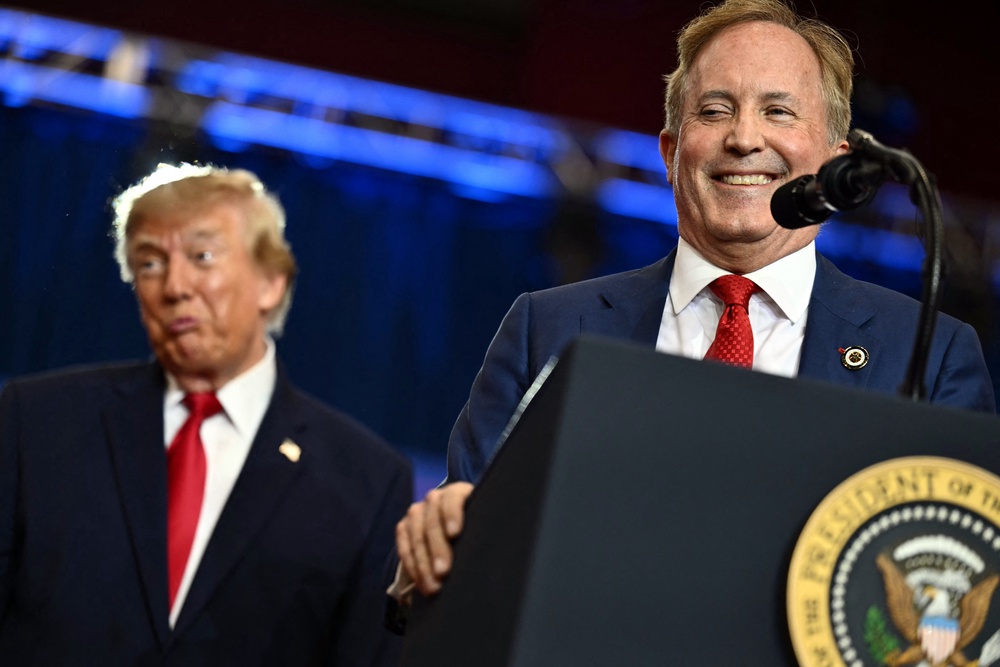 In recent weeks, President Donald Trump has campaigned repeatedly in GOP strongholds, including Texas, where Republican Senate candidate Ken Paxton (pictured) is locked in a tight race with James Talarico, his Democratic opponent (AFP/Getty)