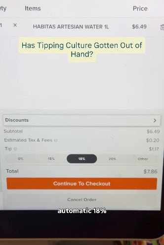 Nearly 80 percent of consumers said tipping practices have become ridiculous in a study conducted in March (Clay Moss via Instagram)