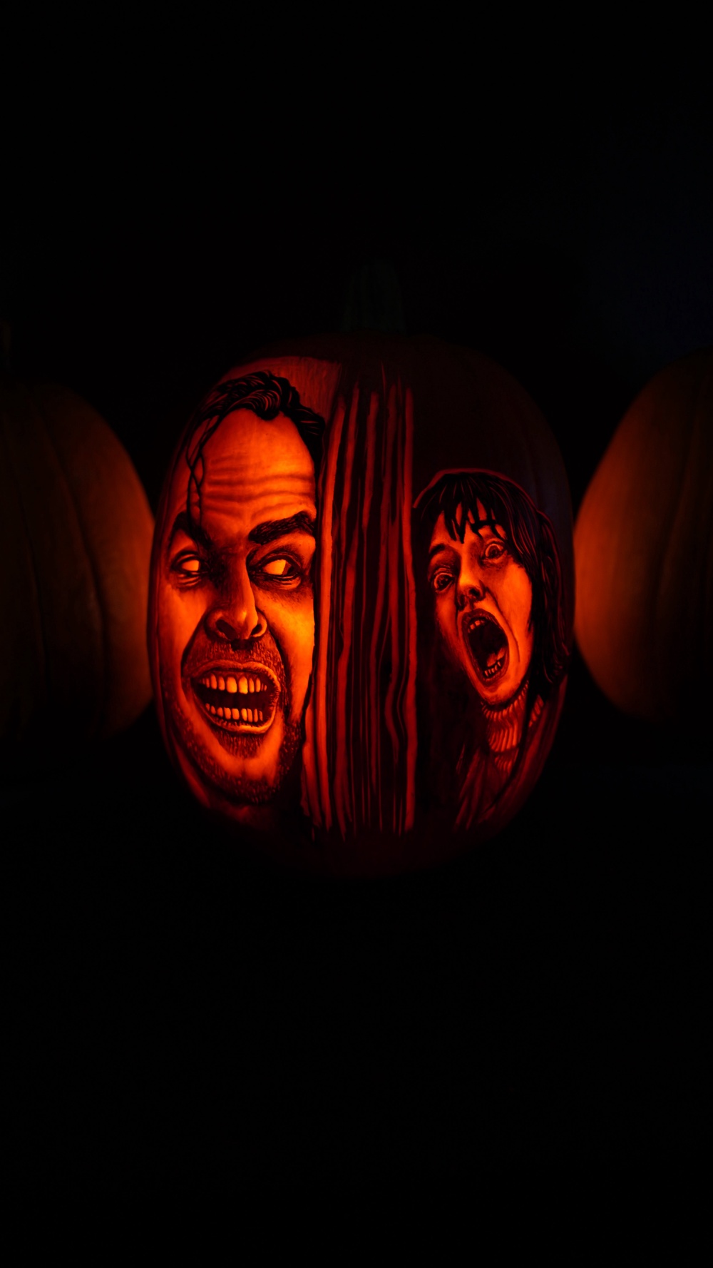 Jamie's carving of The Shining characters (Collect/PA Real Life)