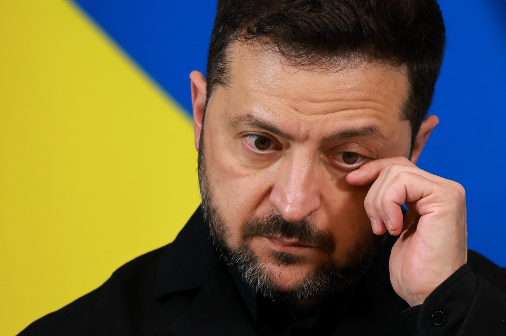 Ukraine’s Volodymyr Zelensky said the results in the US would “have an influence either way” (Reuters)