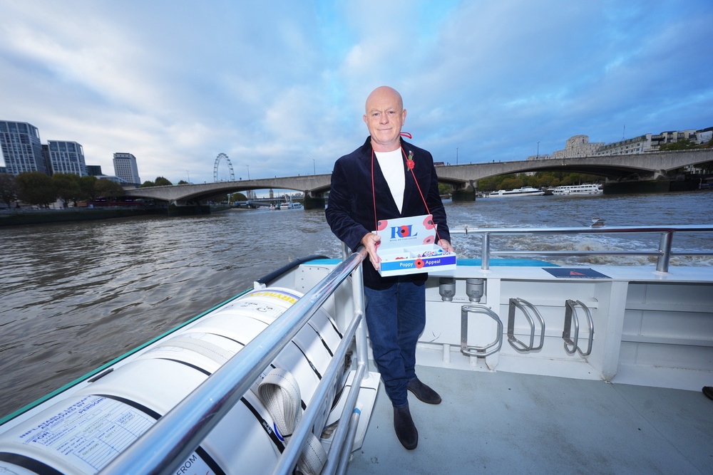 Ross Kemp during the launch of the Royal British Legion’s annual London Poppy Day, aboard a Thames Clippers service on the River Thames in London. (Yui Mok/PA) (PA Wire)