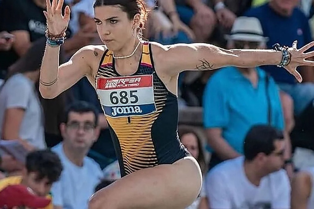 Gallego competed in the long jump for her country (Social media)