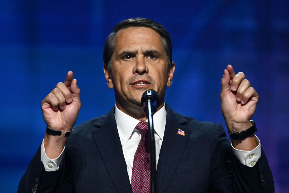 Attorney General Todd Blanche was criticized for speaking at the midterms Republican National Convention event in September (AFP/Getty)