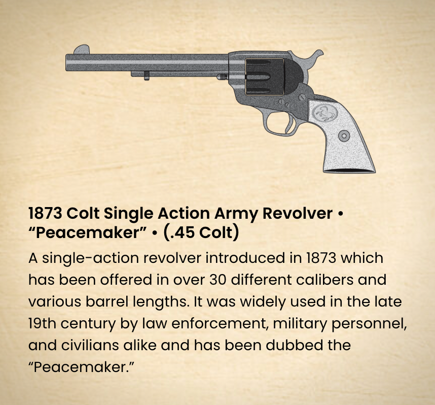 Used by members of the US military, the revolver was dubbed the ‘peacemaker’ (Idaho.gov)