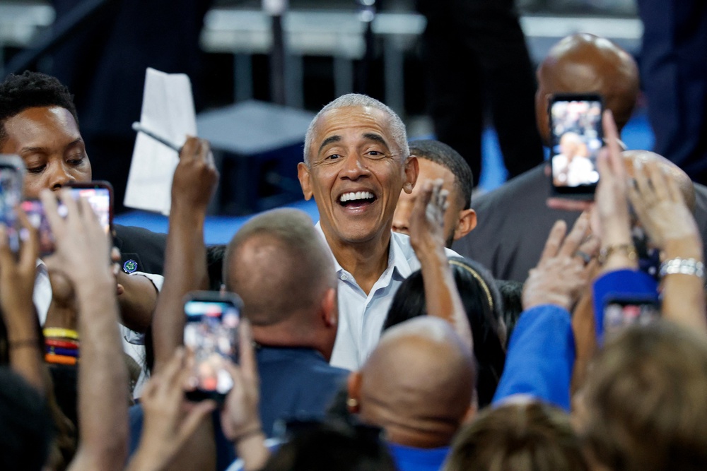Barack Obama's campaign rally speeches are giving Millennial Democrats hope once more (AFP/Getty)