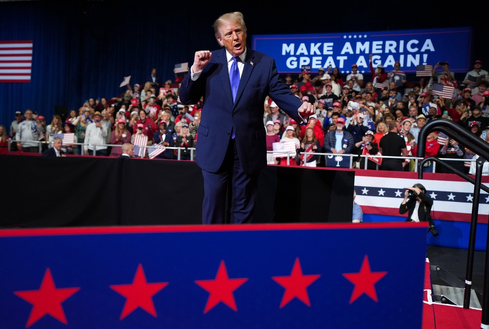 Trump and other GOP brass have been on a campaign blitz, rallying in battleground states from Texas to Ohio, Iowa, Alaska and beyond. (Getty)