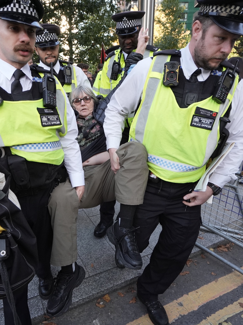 The protest was in support of Palestine Action (Stefan Rousseau/PA) (PA Wire)