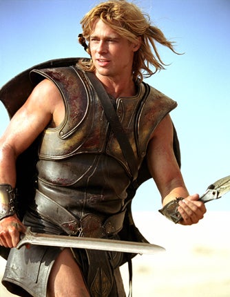 Playing the heel: Brad Pitt as Achilles in ‘Troy’ (ImageNet)