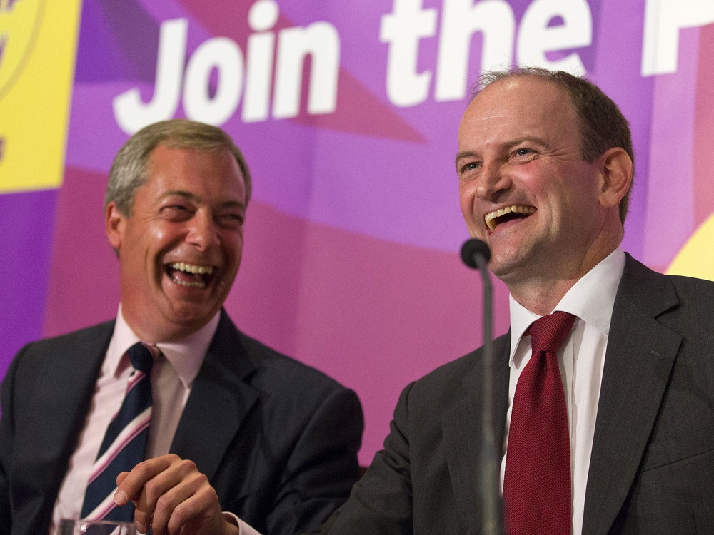 Conservative Douglas Carswell, famously defected from the Conservatives to UKIP in 2014, then under the leadership of Mr Farage