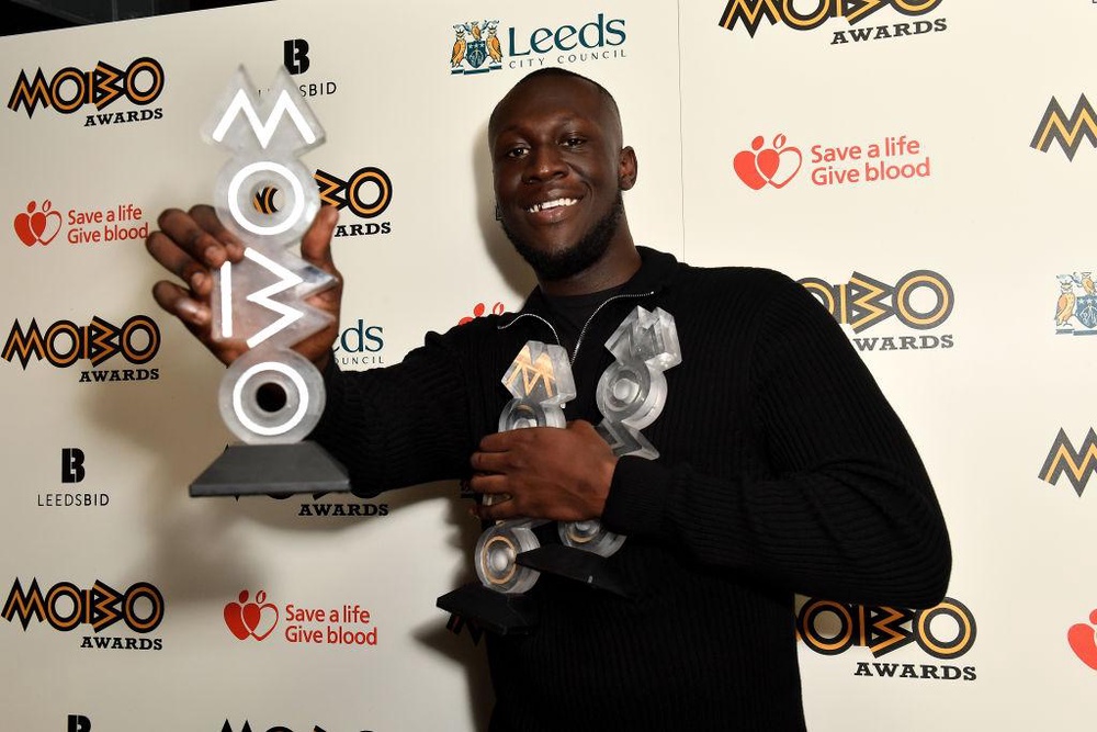 Stormzy at the Mobo Awards in 2020 (Local Library)