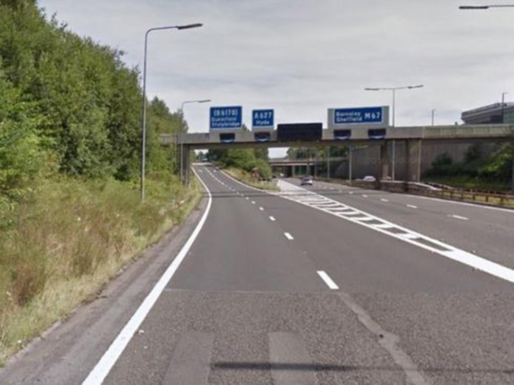 Junction 3 of the M67 motorway (Google Street View)