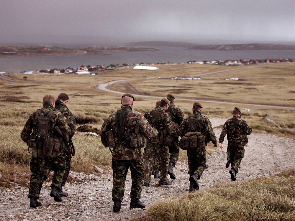 British ground troops in the Falklands