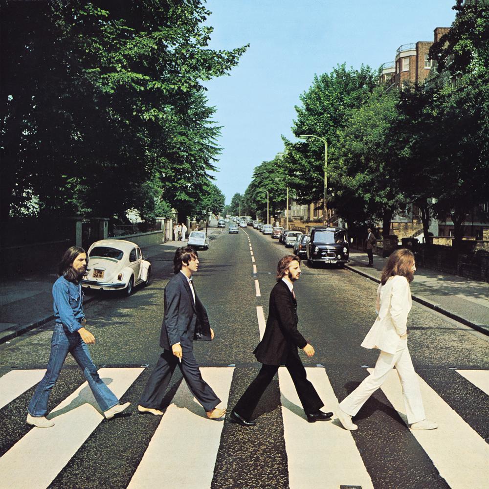 The iconic cover of The Beatles’ 1969 album ‘Abbey Road’ shows the four band members crossing the street outside the titular recording studio (Apple Records)