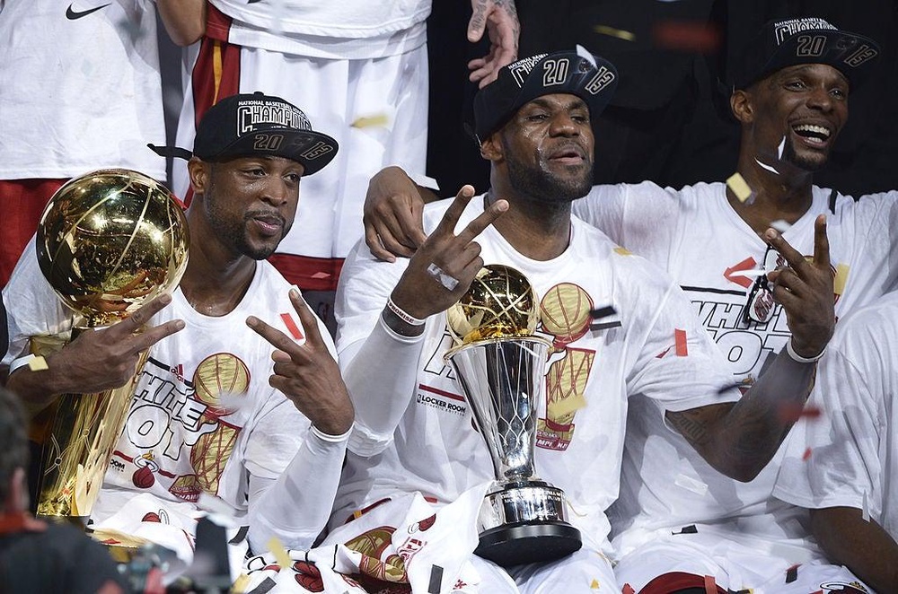 Wade, James and Bosh combined to create ‘The Big Three’ in Miami (Getty)