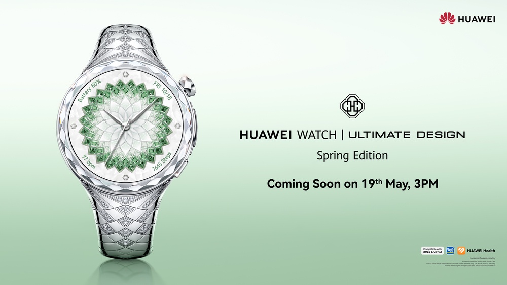 Image from: ARRIVING SOON ON 19th MAY IN MALAYSIA, THE NEW HUAWEI WATCH FIT 5 SERIES, WATCH ULTIMATE DESIGN SPRING EDITION, AND FREECLIP 2 IN BERRY PURPLE