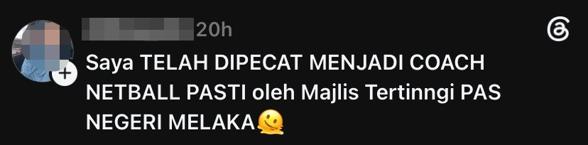 Image from: PASTI Melaka nafi dakwaan pecat jurulatih bola jaring