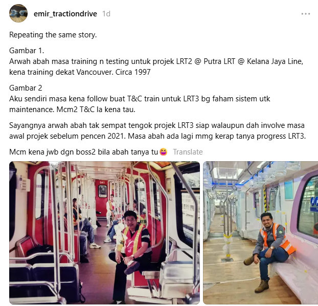 Image from: Dari LRT2 ke LRT3, legasi seorang bapa diteruskan anak