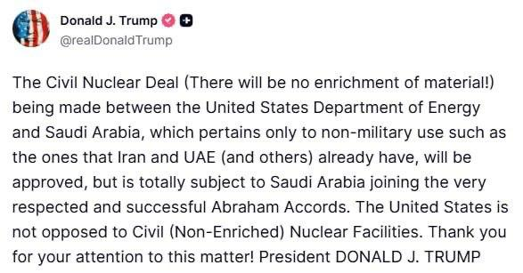 Image from: Trump syaratkan Arab Saudi iktiraf Israel untuk teruskan perjanjian nuklear