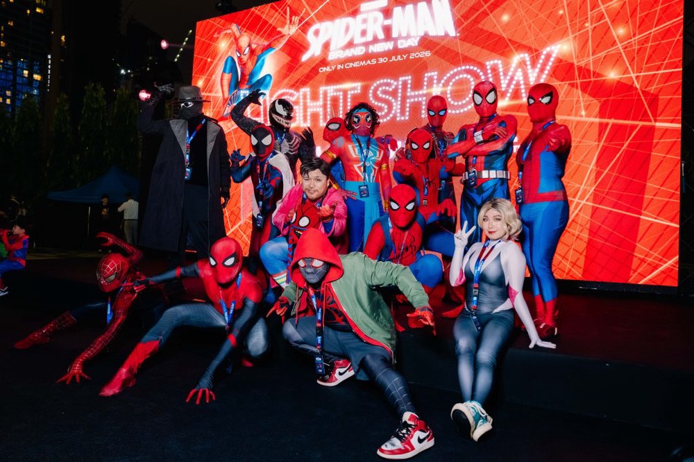 Image from: 600 dron Spider-Man warnai langit Kuala Lumpur di TRX