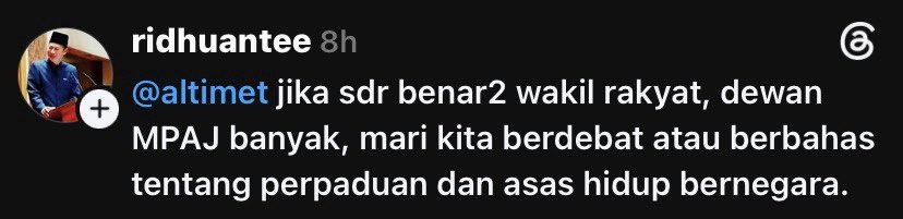 Image from: Ridhuan Tee pelawa Altimet berdebat isu perpaduan