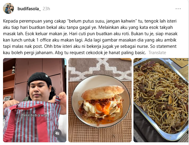 Image from: Hantaran lelaki minta bakal isteri sediakan bekal sarapan cetus debat netizen