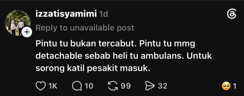 Image from: ‘Pintu helikopter BO-105 memang boleh ditanggalkan’ – Isteri Kapten Zainol Afiq