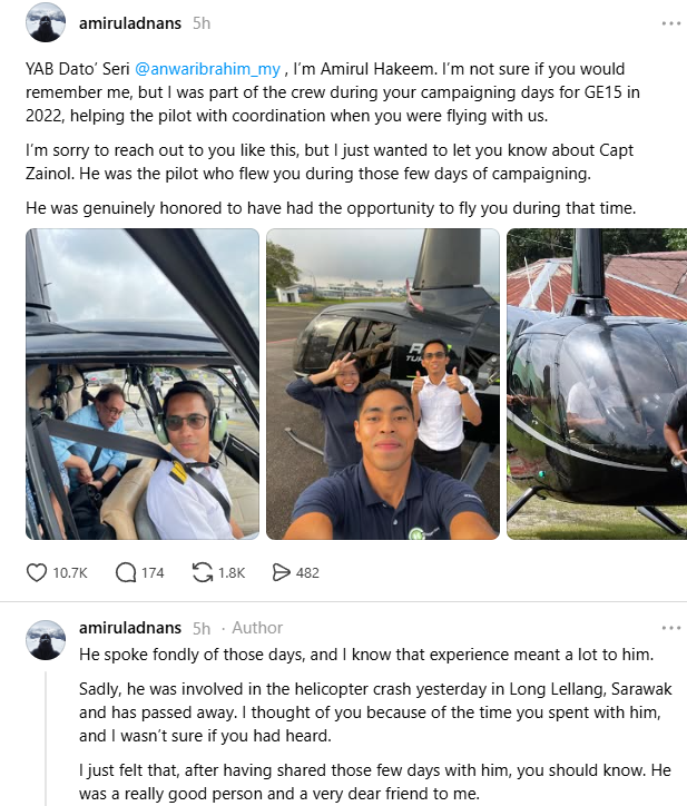 Image from: Anwar titip penghormatan buat Kapten Zainol, kenang jasa ketika kempen PRU15