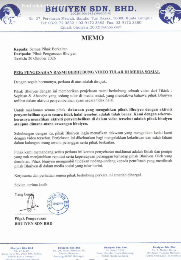 Image from: Bhuiyen nafi dakwaan sembelih ayam tidak halal, bakal ambil tindakan undang-undang