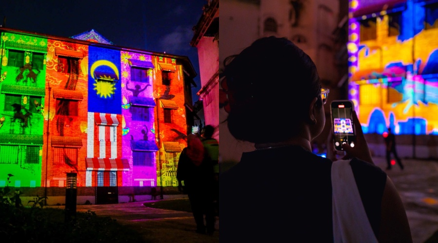 Image from: KL Nights Get a Glow-Up, Warung TERANG Brings Moving Light Art to City Streets