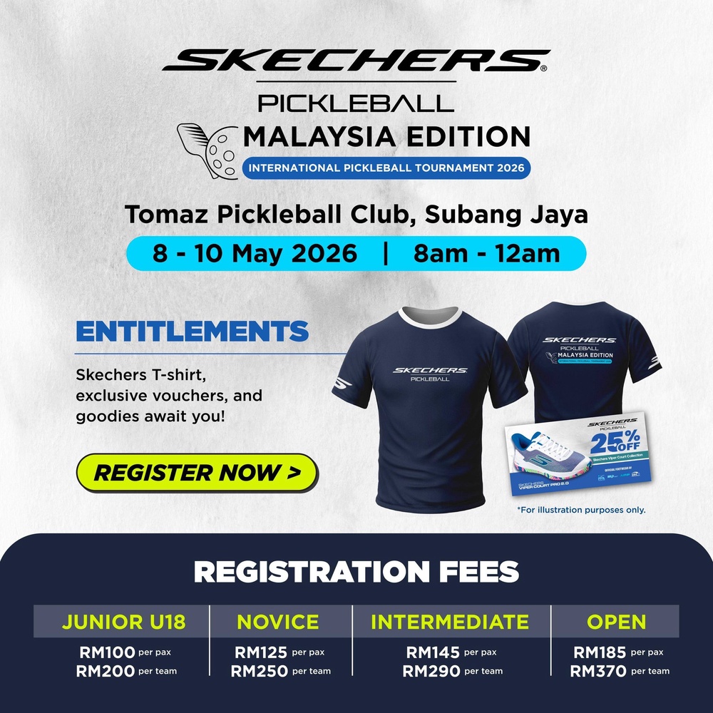 Image from: Skechers International Pickleball Tournament Returns to Subang Jaya This May